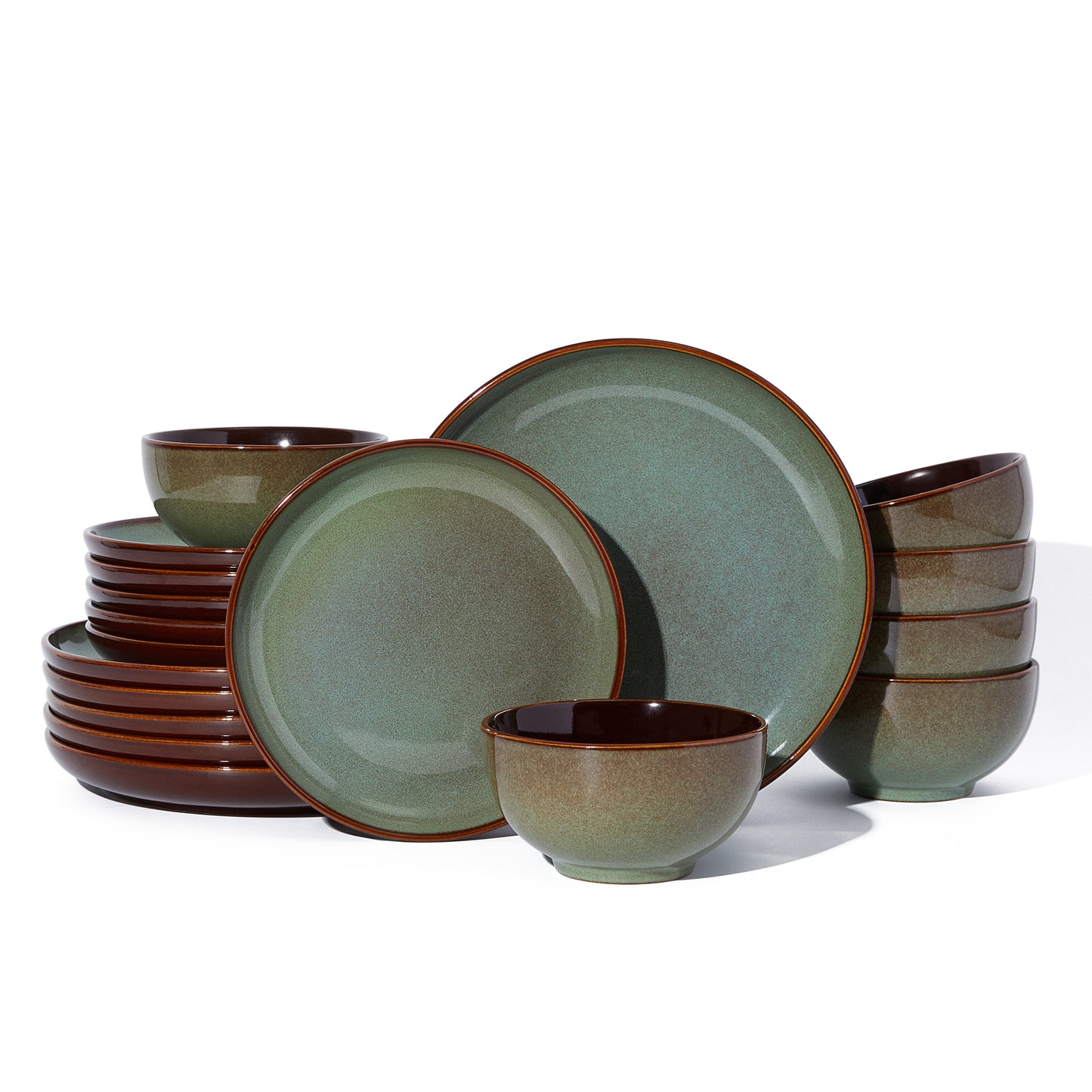 12-Piece Stoneware Dinnerware Sets, Dish Sets for 4