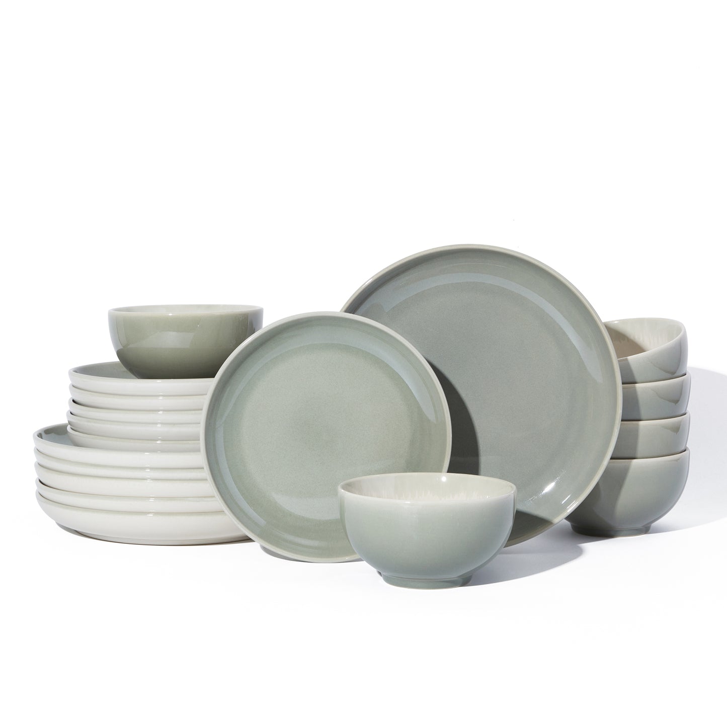 12-Piece Stoneware Dinnerware Sets, Dish Sets for 4