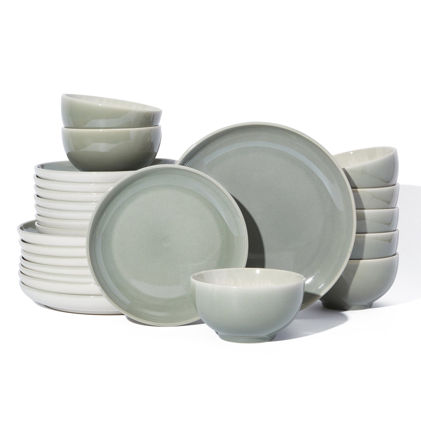 12-Piece Stoneware Dinnerware Sets, Dish Sets for 4