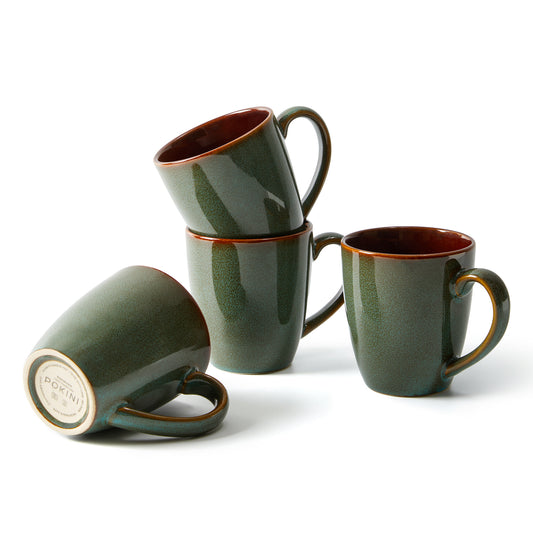 Coffee Mug 14 oz, Ceramic Coffee Mugs Set of 4, Reactive Glaze Mug for Latte/Tea/Cappuccino